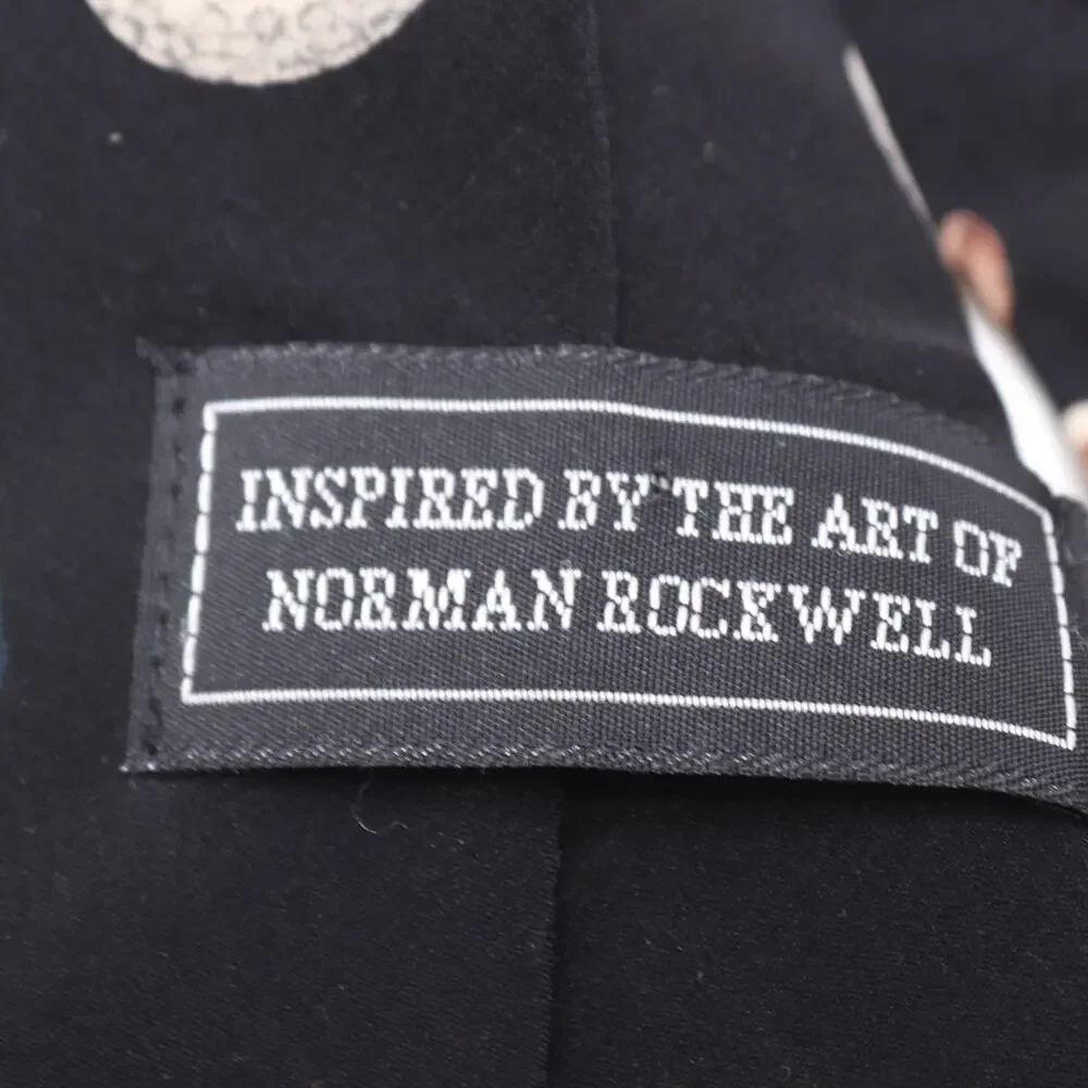 Norman Rockwell Golf Tie Mens 58 in Silk Wide Putters Balls Classic Art